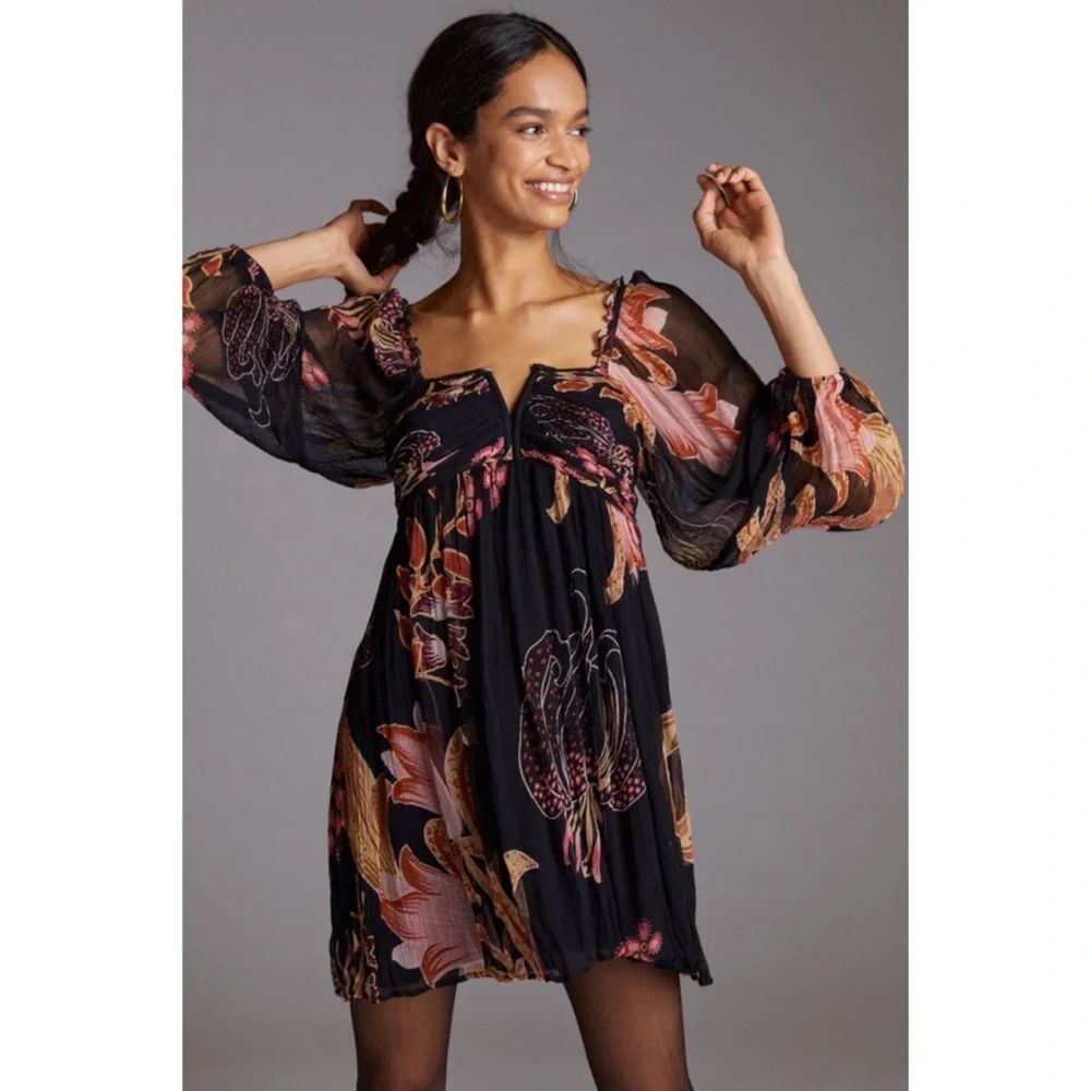 AnthropologieโLet Me Be Babydoll Mini Dress